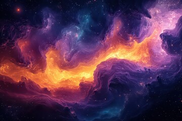vivid psychedelic space scene filled with swirling colors cosmic shapes and swirling galaxies capturing the essence of a stellar journey through the universe with a dreamlike quality