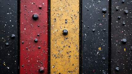 Colorful metallic textured background with rivets.
