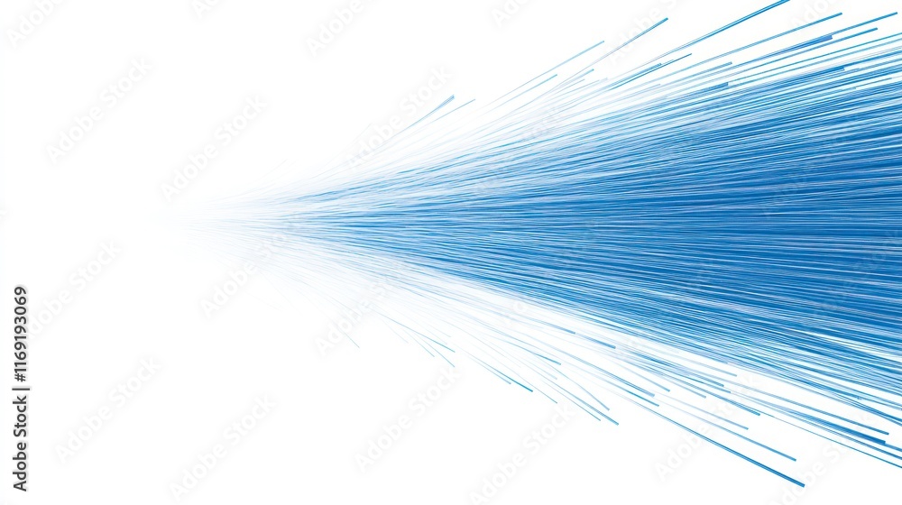 Poster abstract linear blue lines pattern on white background technology line, speed motion, fast forward c