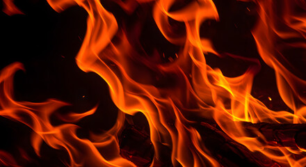 Fototapeta premium fire flames background