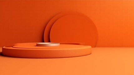 Abstract Orange Platform Product Display Background
