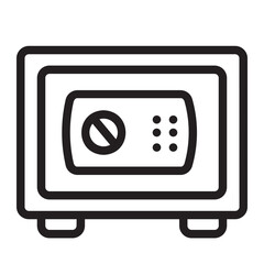 Safe Box  line icon