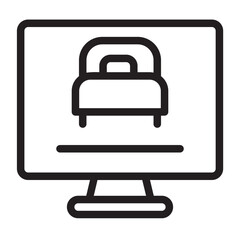 Online Reservation line icon
