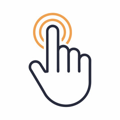 Obraz premium Hand Gesture Touch Icon Vector Design.