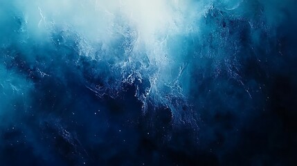 Abstract cloudy sky with dark stormy clouds and misty fog over the ocean at night, featuring light and motion in a textured space