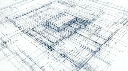 Architectural Blueprint of a Building Design