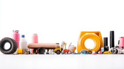 Diverse Collection of Plastic and Rubber Industrial Parts and Containers