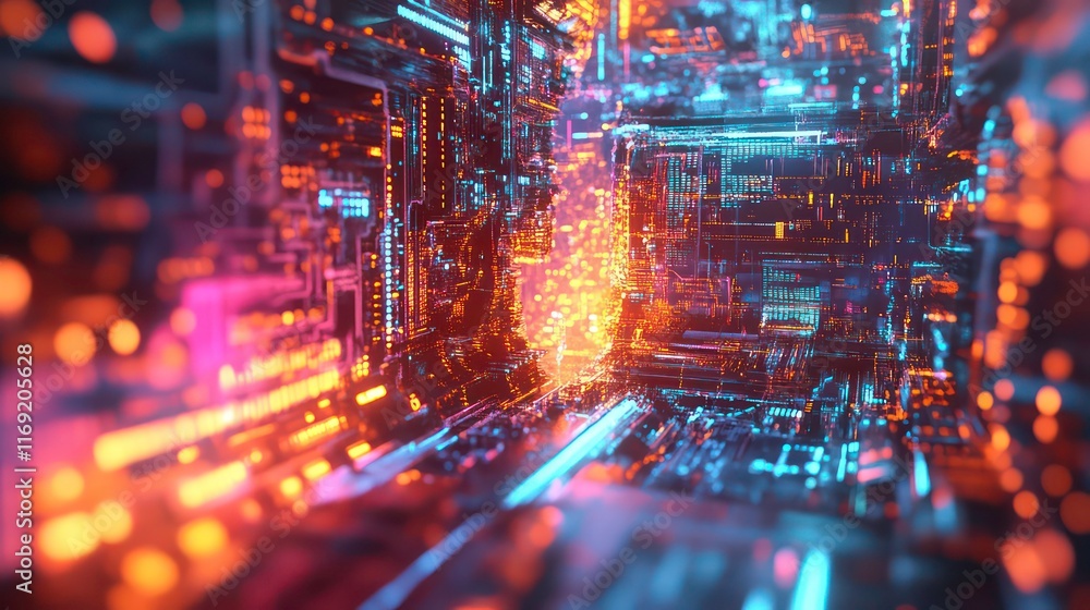 Poster big data technology data science analysing artificial intelligence generative ai deep learning machi