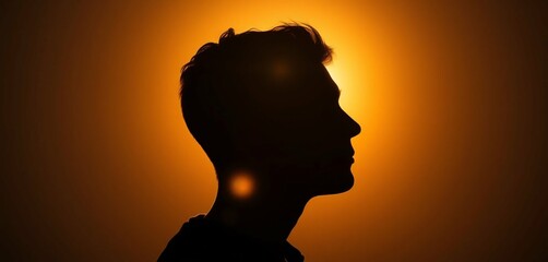 silhouette of a person in the sun