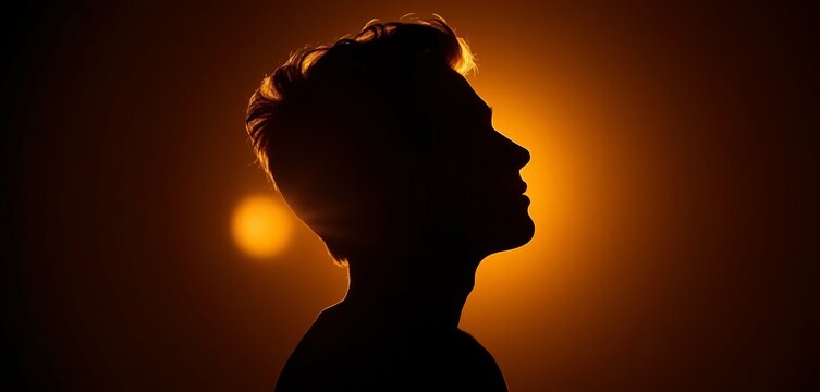 silhouette of a person in the sun