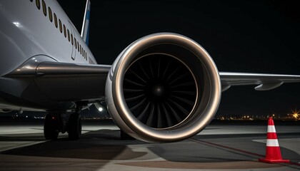 engine of airplane