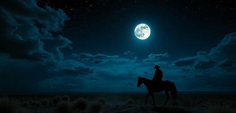 silhouette of a person sitting on the moon, texan