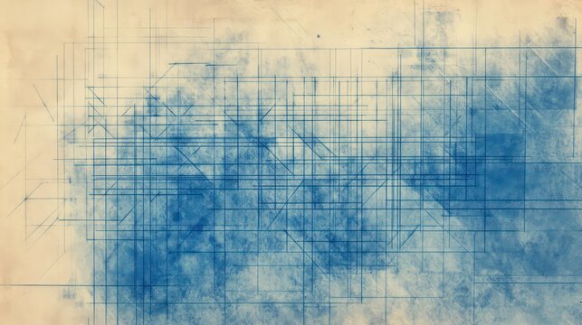 Blueprint grid paper texture abstract architectural drawing background