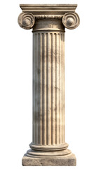 greek columns isolated on transparent background