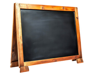 [Transparent Background PNG]Wooden A-frame Chalkboard Display