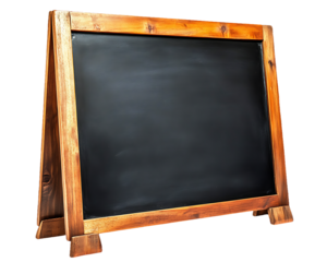 [Transparent Background PNG]Wooden A-frame Chalkboard Display
