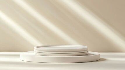 Minimalist White Product Display Podium