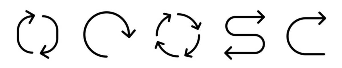 Arrow icon. Turn icon set