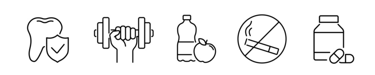 Health icon set. Health icons