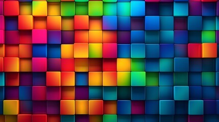 Colorful Cubes Arranged In A Vibrant Pattern