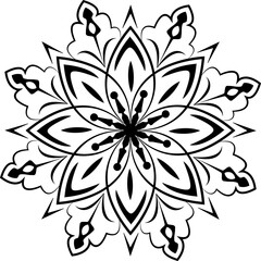 mandala art, floral design, mandala stencil art illustration