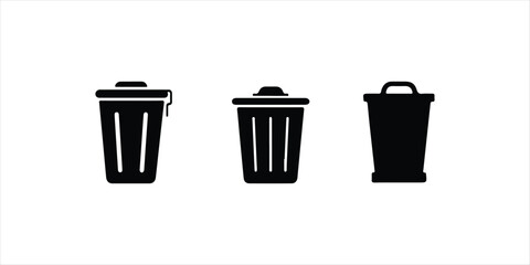 Recycle bin icon dustbin logo trash bin clipart vector illustration on white background. recycle bin flat icon