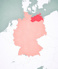 Map of Germany - Mecklenburg-Vorpommern