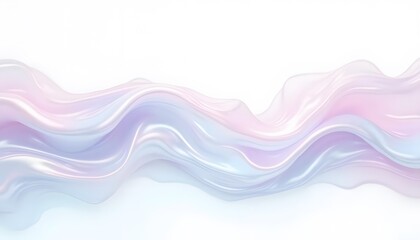 Fototapeta premium Abstract Pastel Gradient Wave with Soft Fluid Motion, Light Blue and Purple Swirl on White Background