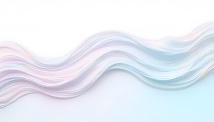 Naklejka premium Abstract Pastel Gradient Wave with Soft Fluid Motion, Light Blue and Purple Swirl on White Background