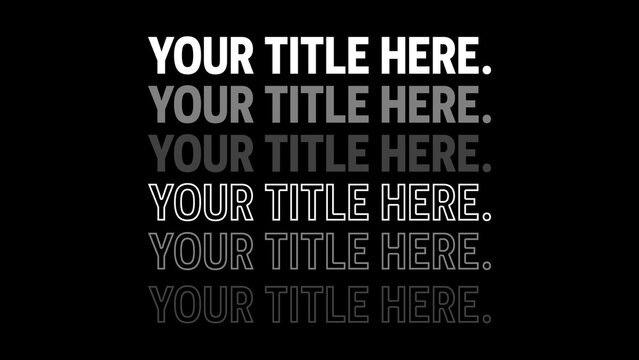 Duplicated Clean kinetic Text & Title Intro