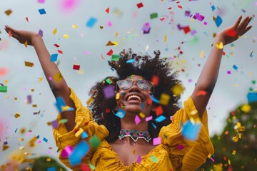 Obraz premium person celebrates their non-scale victories, recognizing the positive changes in their health, energy levels, and overall well-being beyond weight loss