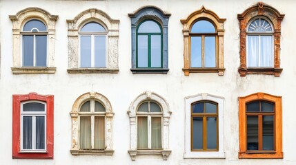 Obraz premium Collection of isolated window frames