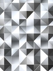 Fototapeta premium 3D cube pattern with optical illusion depth effects and metallic sheen