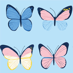 Illustration vector of Butterfly Seamless Pattern