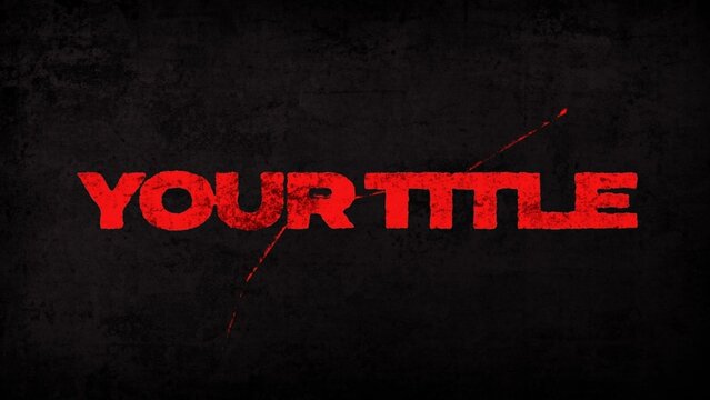 Broken Cracked Grungy Title Intro
