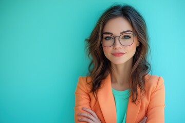 Corporate strategist planning with focus in a vibrant environment