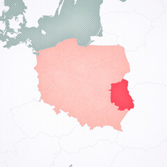 Map of Poland - Lublin Voivodeship