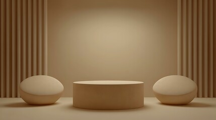 Beige Minimalist Product Display Background