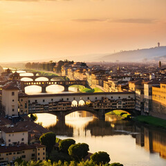 Obraz premium Beautiful Citysearch of Florence at sunset