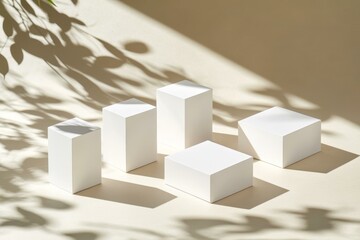 White Geometric Shaped Product Presentation Display