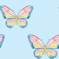 Illustration vector of Butterfly Seamless Pattern