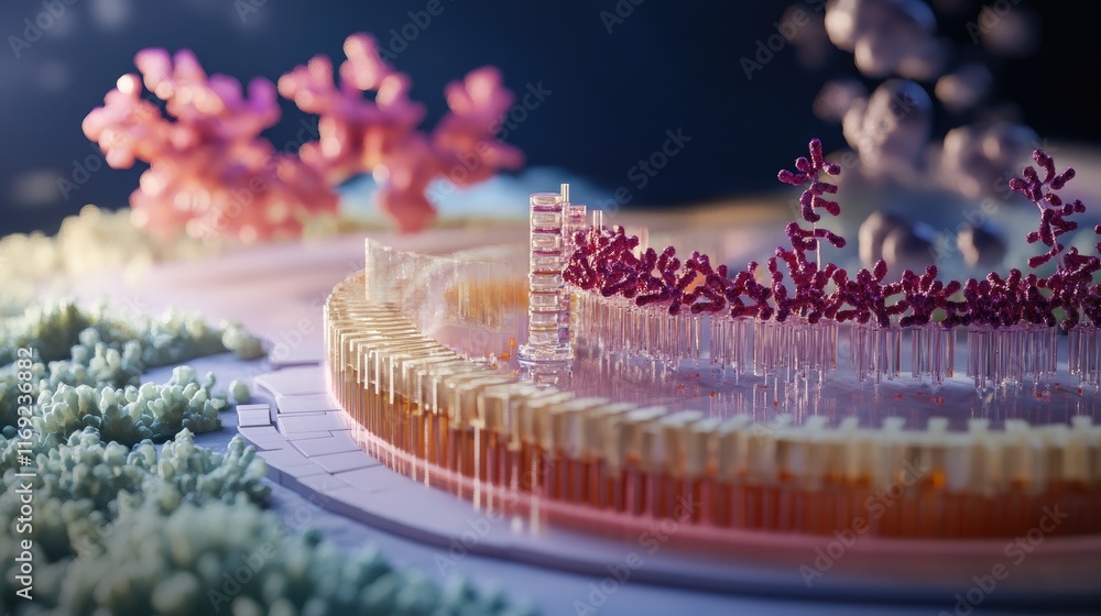 Poster a conceptual diagram illustrating crispr gene editing in genetic engineering, with a focus on precis