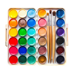 Natural makeup foundation displayed with a compact and tube on transparent background