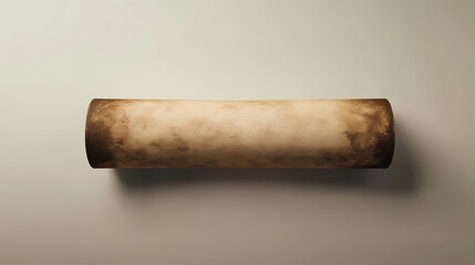Aged parchment scroll with space for text. Parchment. Illustration