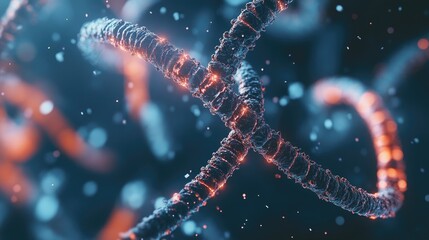 A detailed diagram illustrating genetic engineering and CRISPR technology applications, highlighting scientific advancements in genetics with side copy space.