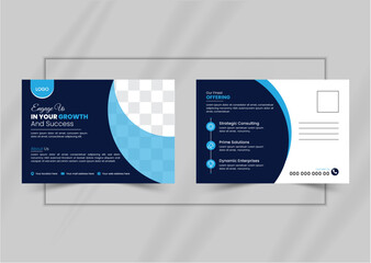Creative modern business postcard design template for corporate business agency, vector illustration post card design template for corporate business, with creative layout and modern concept.
