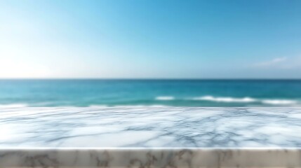 Marble Tabletop by the Ocean
