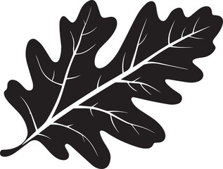 Naklejka premium Oak leaf silhouette vector