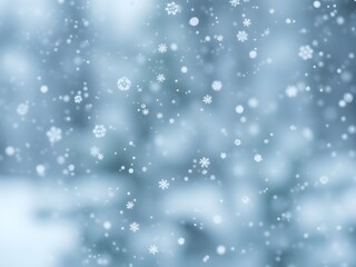 Fototapeta premium Winter snowflakes falling on a window,