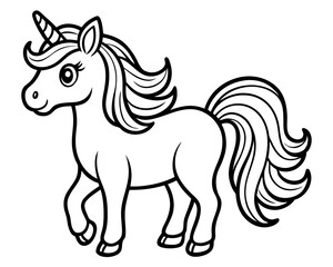 coloring page with Unicorn